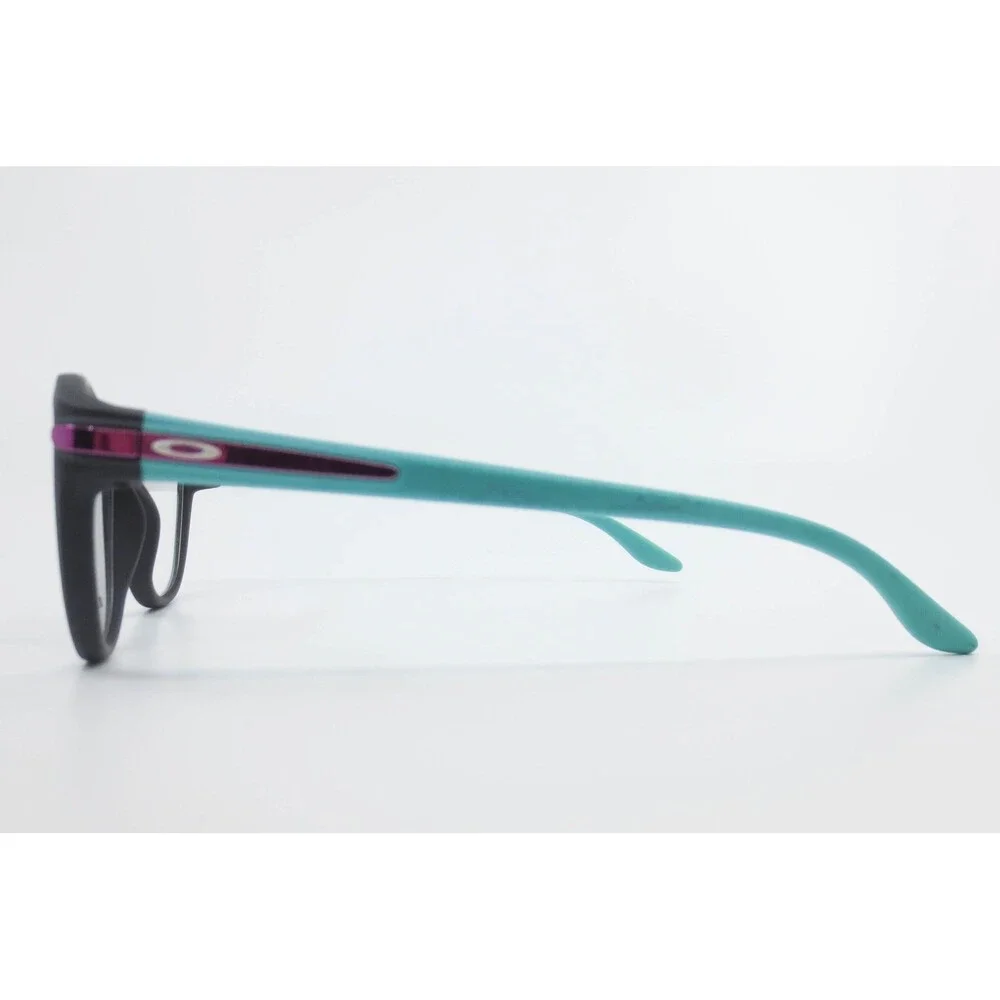 Oakley Twin Tail Satin Black Teal Cat Eye Eyeglasses OY8008-0148 48-14 122